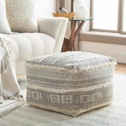 Cerberus Oriental Charcoal Cotton Rectangle Accent Pouf by Artistic Weavers 9 Cerberus Oriental Charcoal Cotton Rectangle Accent Pouf by Artistic Weavers -Camaflexi Shop charcoal artistic weavers ottomans s00161023641 31 1000