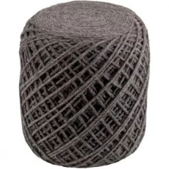 Nomiki Charcoal Accent Pouf by Artistic Weavers