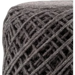 Nomiki Charcoal Accent Pouf by Artistic Weavers -Camaflexi Shop charcoal artistic weavers ottomans s00161028221 76 1000