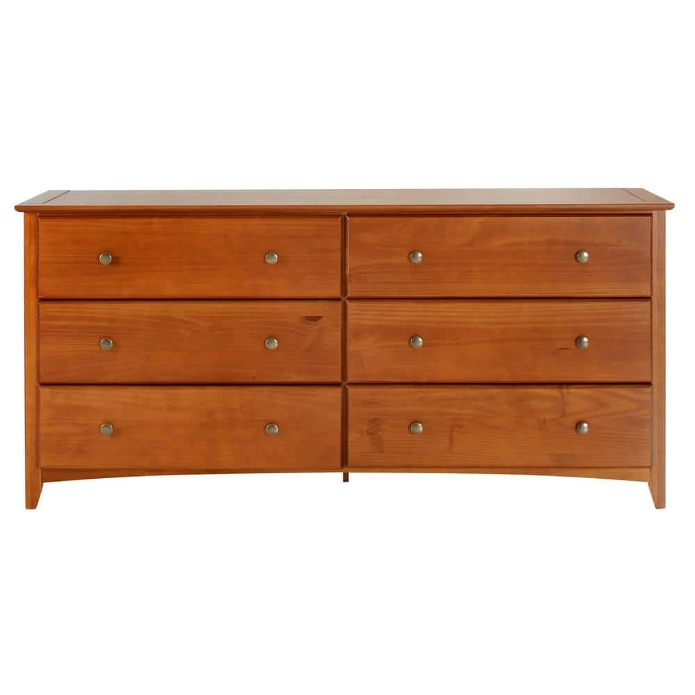 Shaker Style 6-Drawer Cherry Dresser 31.25 x 59 x 19.25 by Camaflexi 3 Shaker Style 6-Drawer Cherry Dresser 31.25 x 59 x 19.25 by Camaflexi