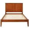 Shaker Style Cherry Queen Size Panel Headboard and Platform Bed by Camaflexi