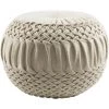 Rilmos Cream Accent Pouf by Artistic Weavers