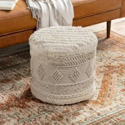 Kambri Textured Cream Wool Cylinder Accent Pouf by Artistic Weavers 7 Kambri Textured Cream Wool Cylinder Accent Pouf by Artistic Weavers -Camaflexi Shop cream artistic weavers ottomans s00161036310 31 1000