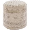 Kambri Textured Cream Wool Cylinder Accent Pouf by Artistic Weavers -Camaflexi Shop cream artistic weavers ottomans s00161036310 64 1000