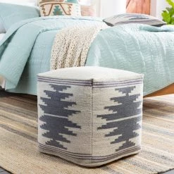 Braden Southwestern Cream Cotton Cube Accent Pouf by Artistic Weavers 9 Braden Southwestern Cream Cotton Cube Accent Pouf by Artistic Weavers -Camaflexi Shop cream artistic weavers ottomans s00161044151 31 1000