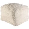 Copeland Solid Color Cream Wool Rectangle Accent Pouf by Artistic Weavers