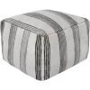Kinborough Striped Cream/Black Polyester Rectangle Accent Pouf by Artistic Weavers -Camaflexi Shop cream black artistic weavers ottomans s00161041723 64 1000
