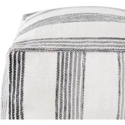 Kinborough Striped Cream/Black Polyester Rectangle Accent Pouf by Artistic Weavers 8 Kinborough Striped Cream/Black Polyester Rectangle Accent Pouf by Artistic Weavers -Camaflexi Shop cream black artistic weavers ottomans s00161041723 c3 1000