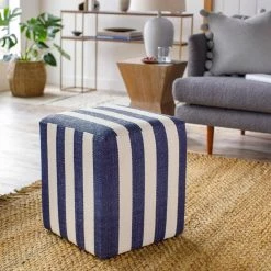 Callisto Dark Blue Accent Pouf by Artistic Weavers 7 Callisto Dark Blue Accent Pouf by Artistic Weavers -Camaflexi Shop dark blue artistic weavers ottomans s00151050887 31 1000