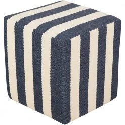 Callisto Dark Blue Accent Pouf by Artistic Weavers