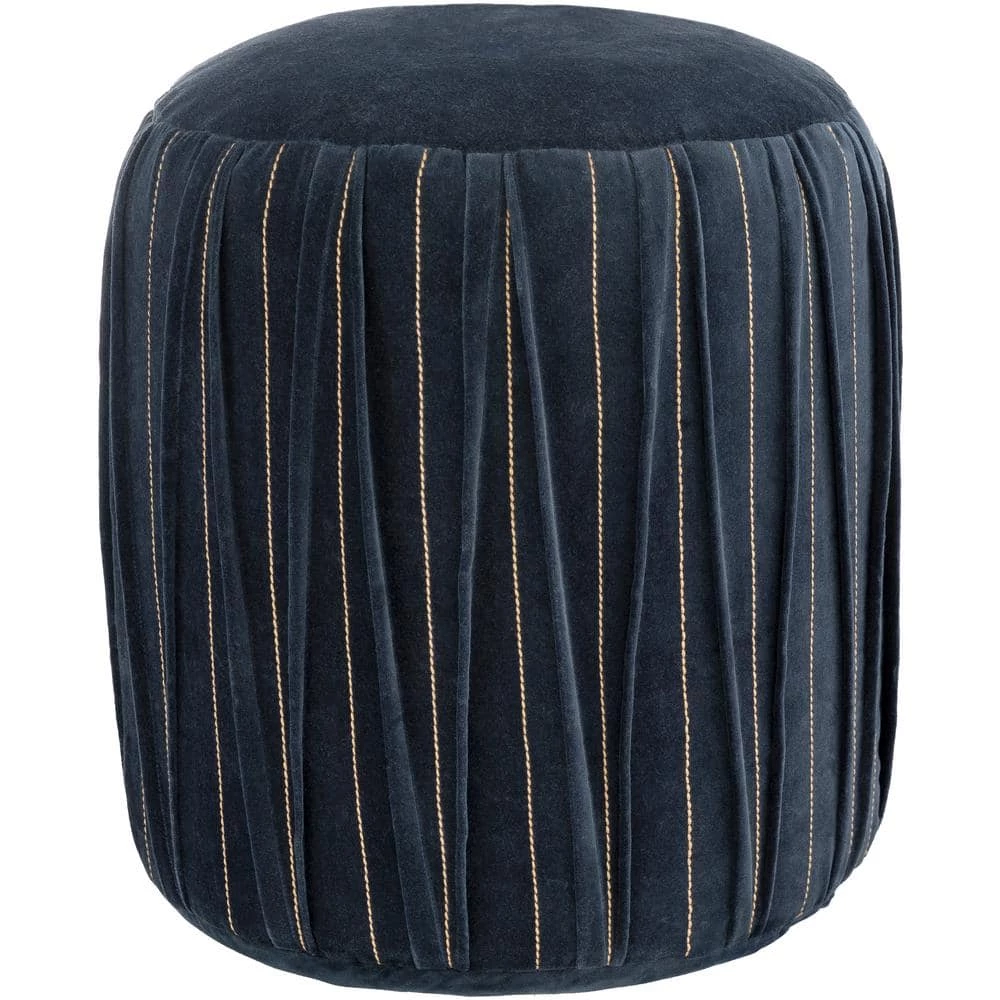 Cotilla Dark Blue Accent Pouf by Artistic Weavers 3 Cotilla Dark Blue Accent Pouf by Artistic Weavers