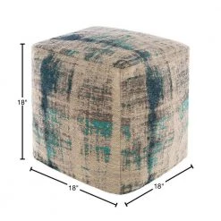 Rees Dark Blue Accent Pouf by Artistic Weavers -Camaflexi Shop dark blue artistic weavers ottomans s00161025458 40 1000