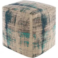 Rees Dark Blue Accent Pouf by Artistic Weavers