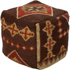 Thorburn Dark Brown Accent Pouf by Artistic Weavers