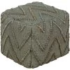 Ellie Dark Green Accent Pouf by Artistic Weavers