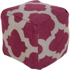 Ercilla Dark Purple Accent Pouf by Artistic Weavers -Camaflexi Shop dark purple artistic weavers ottomans s00151051116 c3 1000
