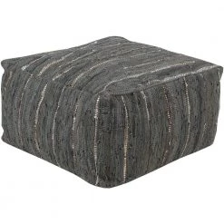 Marcius Gray Accent Pouf by Artistic Weavers