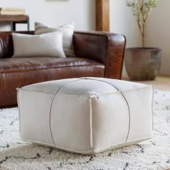 Ixion Khaki Accent Pouf by Artistic Weavers -Camaflexi Shop khaki artistic weavers ottomans s00151051158 31 1000