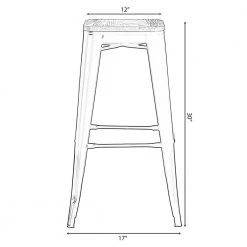 30 in. Large Decorative Accent Bar Stool for Indoor and Outdoor, Wooden Brown and Metal Black by Vintiquewise 15 30 in. Large Decorative Accent Bar Stool for Indoor and Outdoor, Wooden Brown and Metal Black by Vintiquewise -Camaflexi Shop large vintiquewise bar stools qi004465 l 1f 1000