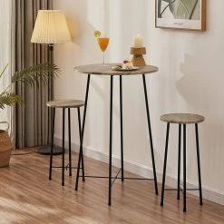 24 in. Maple Color Metal 23.6 in. Bar Stool with Wooden Seat Bar Height Stools Tall Bar Chair (Set of 2) by VECELO -Camaflexi Shop maple color vecelo bar stools khd jyx sd02 mc 44 1000