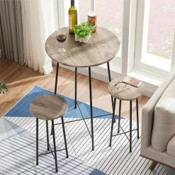 24 in. Maple Color Metal 23.6 in. Bar Stool with Wooden Seat Bar Height Stools Tall Bar Chair (Set of 2) by VECELO -Camaflexi Shop maple color vecelo bar stools khd jyx sd02 mc 76 1000