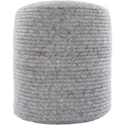 Shemer 0-Drawer Medium Gray Cottage 0-Nightstand 16 in. H L x 16 in. H W x 16 in. H D Pouf by Artistic Weavers -Camaflexi Shop medium gray artistic weavers ottomans s00161041731 44 1000