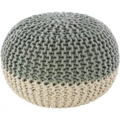 Mojiz Mint Accent Pouf by Artistic Weavers