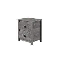 Hampton 2-Drawer Misty Grey Nightstand 23 in. x 20 in. x 15.75 in. by Camaflexi -Camaflexi Shop misty grey camaflexi nightstands hm208 40 1000