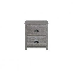Hampton 2-Drawer Misty Grey Nightstand 23 in. x 20 in. x 15.75 in. by Camaflexi