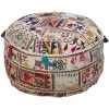 Siena Multi-Color Accent Pouf Ottoman by Artistic Weavers -Camaflexi Shop multicolor artistic weavers ottomans s00151051097 64 1000