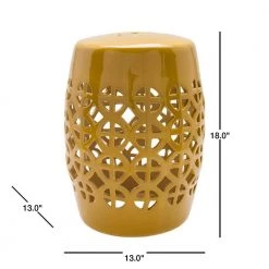 Millais Mustard Stool by Artistic Weavers -Camaflexi Shop mustard artistic weavers end side tables s00151092658 40 1000