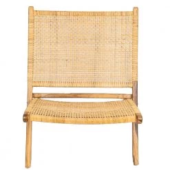 Decorative Natural Foldable Rattan and Teak Wood Chair for Indoor and Outdoor by Vintiquewise -Camaflexi Shop natural vintiquewise accent chairs qi004424 fa 1000