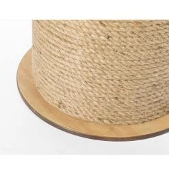 Natural Decorative Round Spool Shaped Wooden Stool with Rope by Vintiquewise -Camaflexi Shop natural vintiquewise bar stools qi003895 76 1000