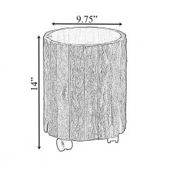 Accent Decorative Natural Wooden 14" Stump Stool With Wheels for Indoor and Outdoor by Vintiquewise 14 Accent Decorative Natural Wooden 14" Stump Stool With Wheels for Indoor and Outdoor by Vintiquewise -Camaflexi Shop natural vintiquewise bar stools qi004283 1f 1000