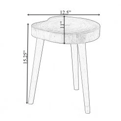 Decorative Antique Wood Slice Natural Wooden 4.75" Accent Stool for Indoor and Outdoor by Vintiquewise 15 Decorative Antique Wood Slice Natural Wooden 4.75" Accent Stool for Indoor and Outdoor by Vintiquewise -Camaflexi Shop natural vintiquewise bar stools qi004291 1f 1000