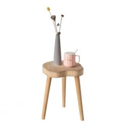 Decorative Antique Wood Slice Natural Wooden 4.75" Accent Stool for Indoor and Outdoor by Vintiquewise