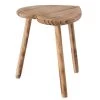 15.5 in. Antique Decorative Wooden Heart Shaped Natural Wooden Accent Stool, Classic Room Decoration by Vintiquewise -Camaflexi Shop natural vintiquewise bar stools qi004379 64 1000