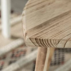 15.5 in. Antique Decorative Wooden Heart Shaped Natural Wooden Accent Stool, Classic Room Decoration by Vintiquewise -Camaflexi Shop natural vintiquewise bar stools qi004379 fa 1000