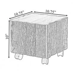 Accent Decorative Natural Wooden 10.75 Square Stump Stool, with Wheels for Indoor and Outdoor by Vintiquewise 15 Accent Decorative Natural Wooden 10.75 Square Stump Stool, with Wheels for Indoor and Outdoor by Vintiquewise -Camaflexi Shop natural vintiquewise end side tables qi004284 1f 1000