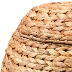Water Hyacinth Natural Multipurpose Barrel Storage Tub with Lid, Basket for Organizing, Ottoman Stool by Vintiquewise 16 Water Hyacinth Natural Multipurpose Barrel Storage Tub with Lid, Basket for Organizing, Ottoman Stool by Vintiquewise -Camaflexi Shop natural vintiquewise ottomans qi004214 76 1000