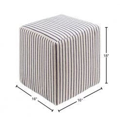 Gerhard Navy Accent Pouf Ottoman by Artistic Weavers -Camaflexi Shop navy artistic weavers ottomans s00161002847 40 1000