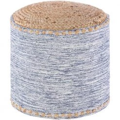 Laney Navy/White Accent Pouf by Artistic Weavers