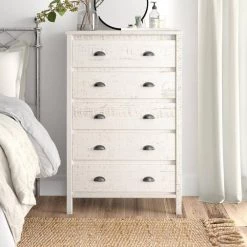 Baja 5-Drawer Shabby White Chest of Drawers by Camaflexi -Camaflexi Shop shabby white camaflexi chest of drawers bj309 31 1000