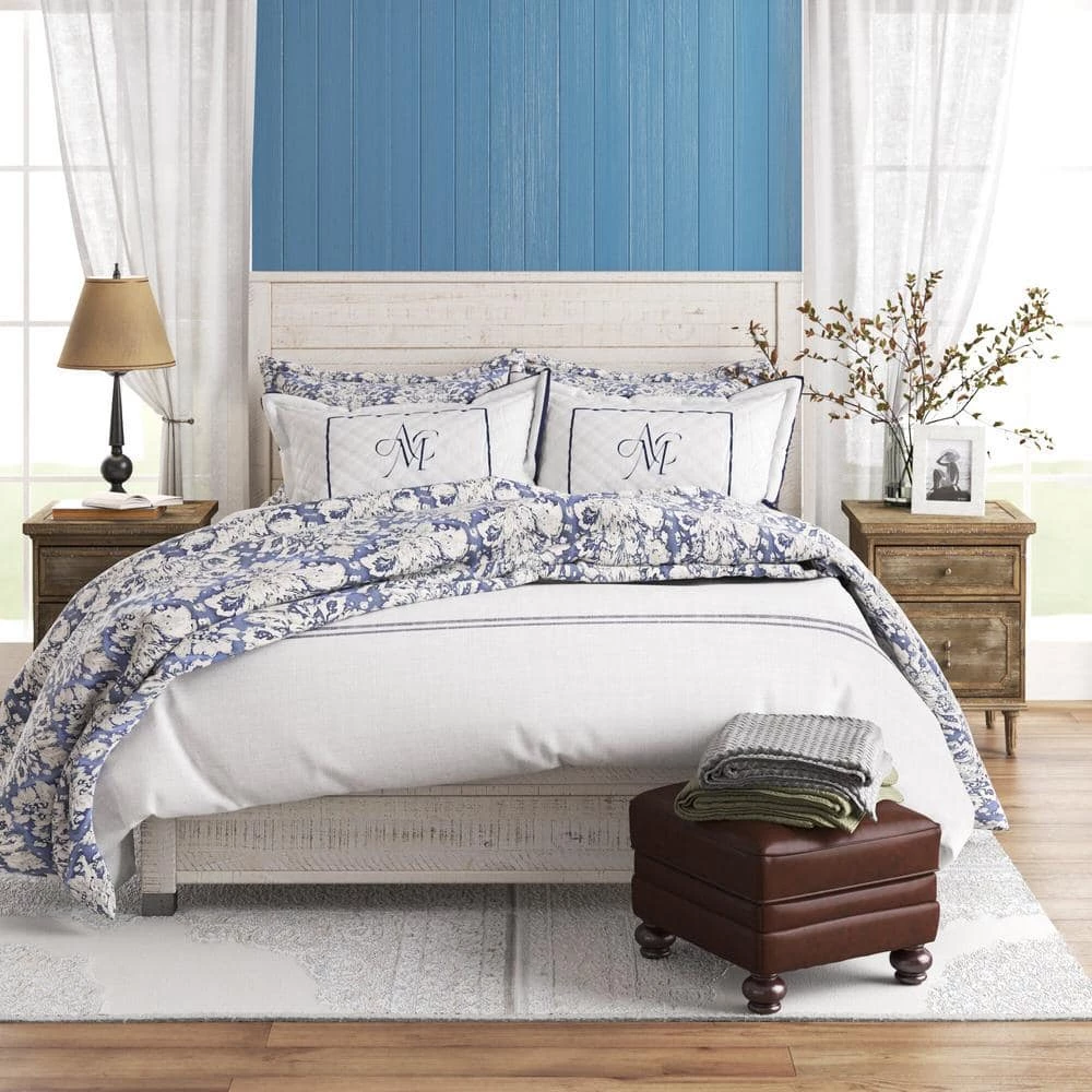 Baja Shabby White, Full Size, Panel Headboard, Platform Bed by Camaflexi 9 Baja Shabby White, Full Size, Panel Headboard, Platform Bed by Camaflexi - Image 7