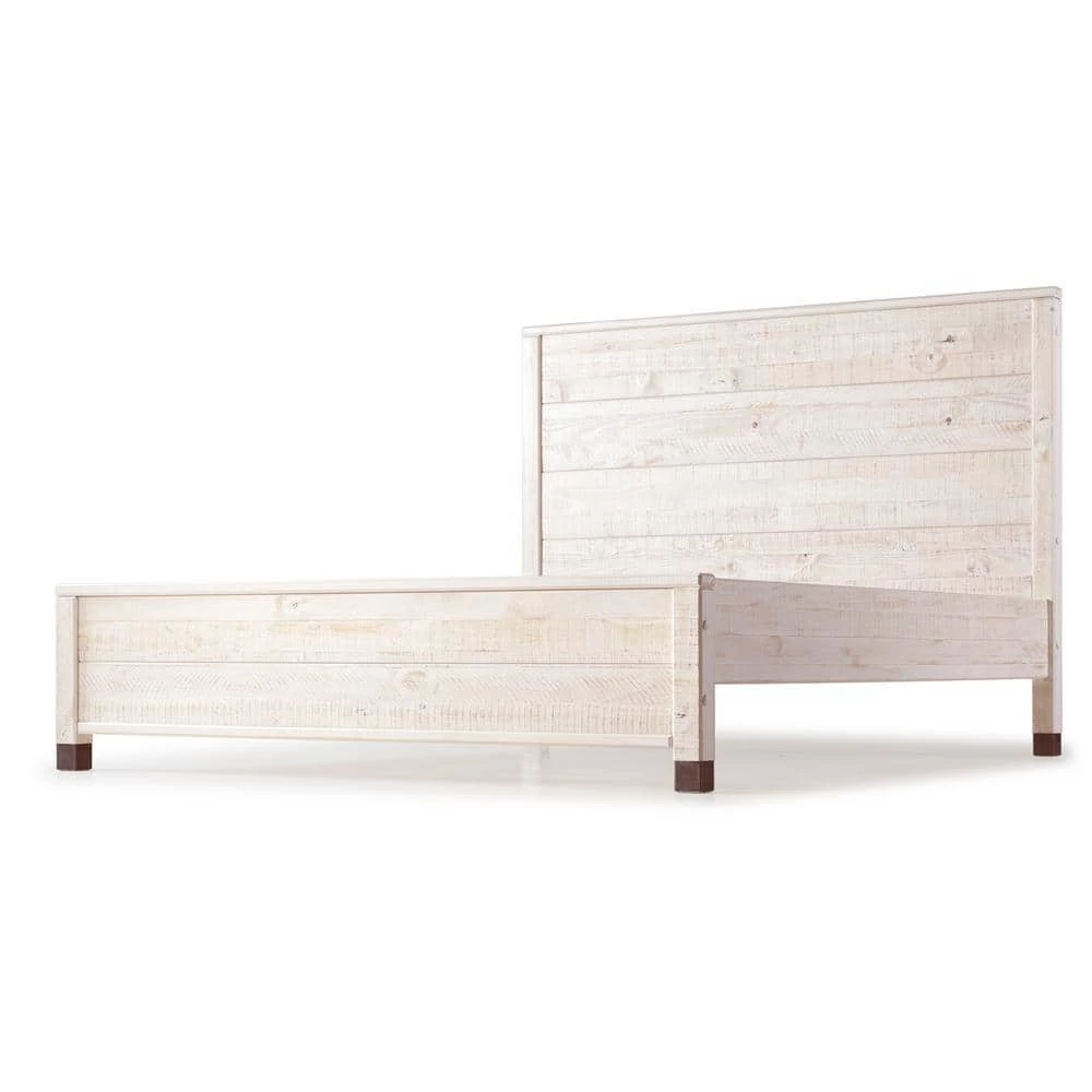 Baja Shabby White, Full Size, Panel Headboard, Platform Bed by Camaflexi 5 Baja Shabby White, Full Size, Panel Headboard, Platform Bed by Camaflexi - Image 3