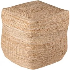 Daphnis Tan Accent Pouf Ottoman by Artistic Weavers