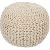 Tulsin Tan Accent Pouf Ottoman by Artistic Weavers -Camaflexi Shop tan artistic weavers ottomans s00151051089 64 1000