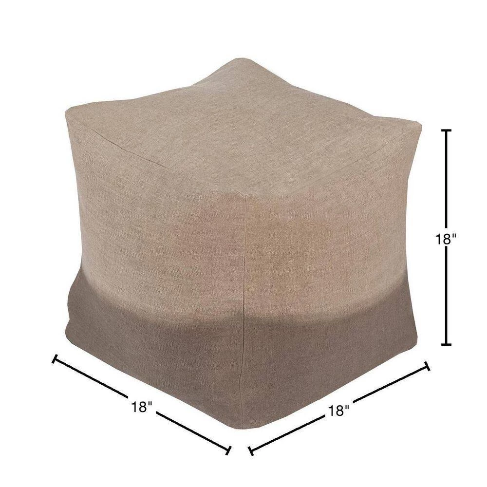 Itoku Taupe Accent Pouf by Artistic Weavers 4 Itoku Taupe Accent Pouf by Artistic Weavers - Image 2