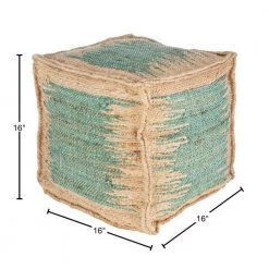 Katu Teal Accent Pouf by Artistic Weavers -Camaflexi Shop teal artistic weavers ottomans s00161015854 40 1000