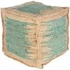 Katu Teal Accent Pouf by Artistic Weavers